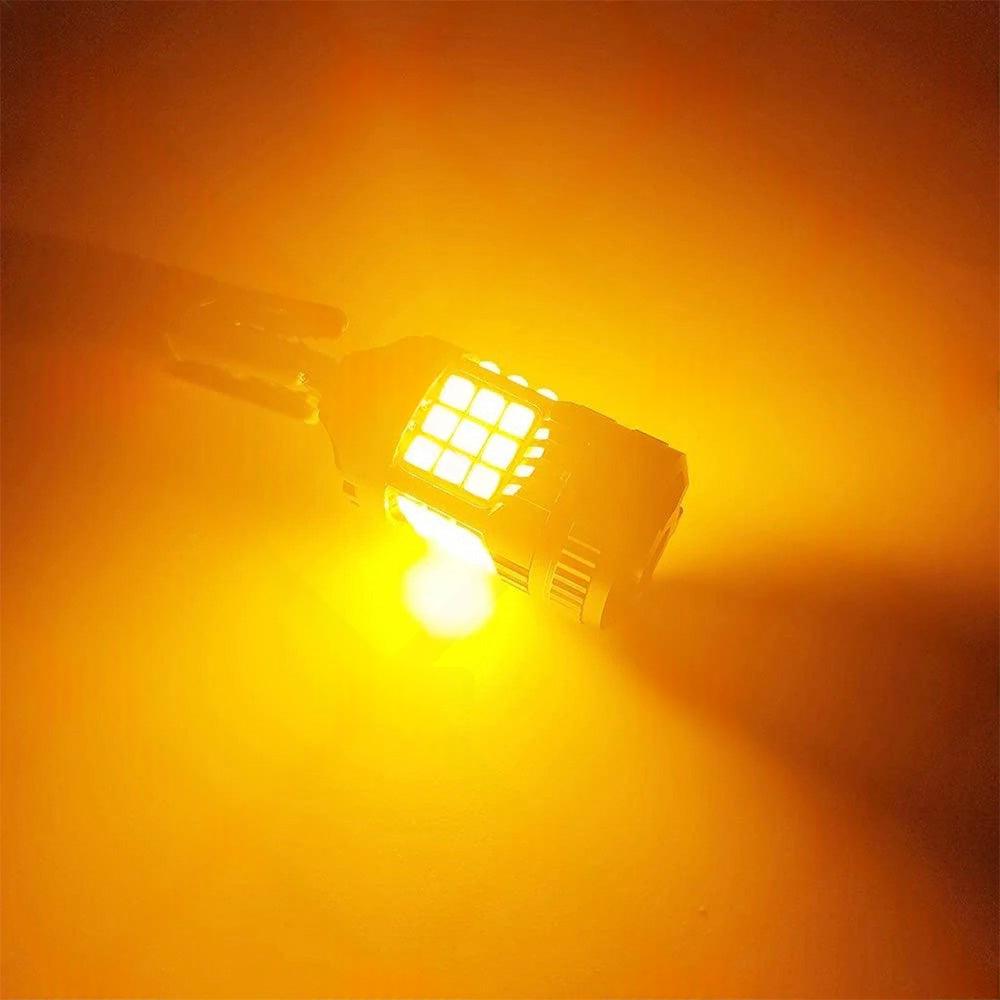 2PCS BA15S 1156 P21W LED Turn Signal Indicator Bulb Globe Amber No Hyper Flash.