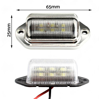 6 LED License Number Plate Light Lamps Suitable for Truck SUV Trailer Lorry.