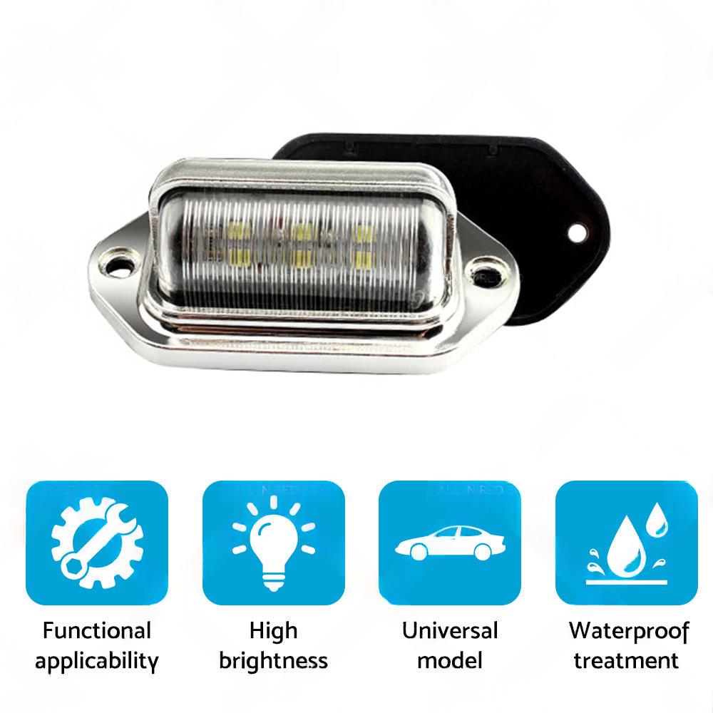 6 LED License Number Plate Light Lamps Suitable for Truck SUV Trailer Lorry.