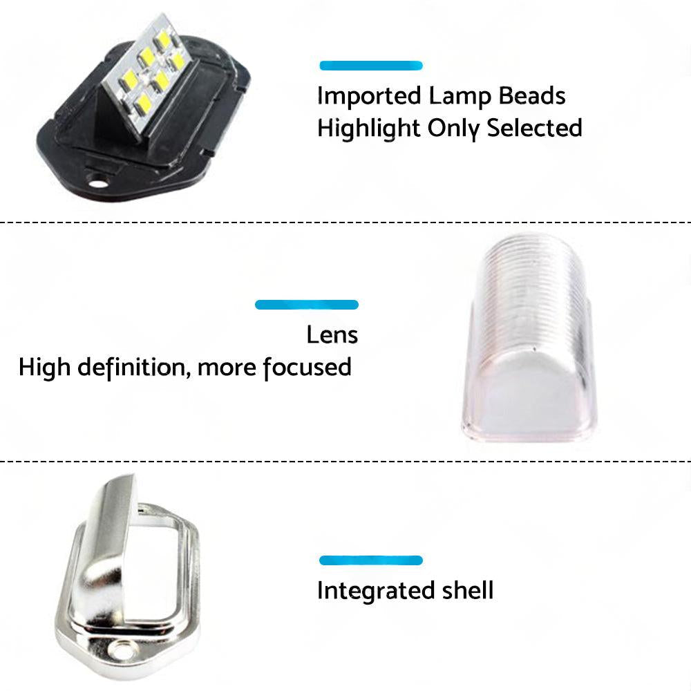 6 LED License Number Plate Light Lamps Suitable for Truck SUV Trailer Lorry.