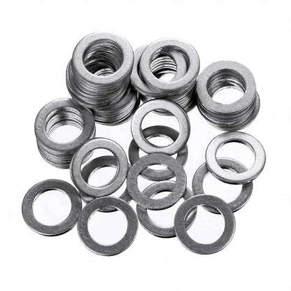 50PCS Car Engine Oil Crush Washers Drain Plug Gaskets ID 14mm , OD 22mm Aluminum.