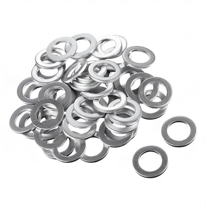 50PCS Car Engine Oil Crush Washers Drain Plug Gaskets ID 14mm , OD 22mm Aluminum.