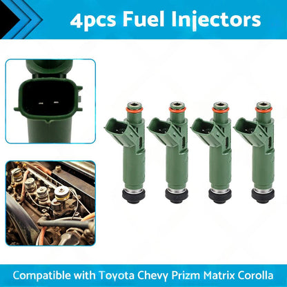 4PCS Fuel Injector Suitable For Toyota Chevy Prizm Matrix Corolla 23250-22040.
