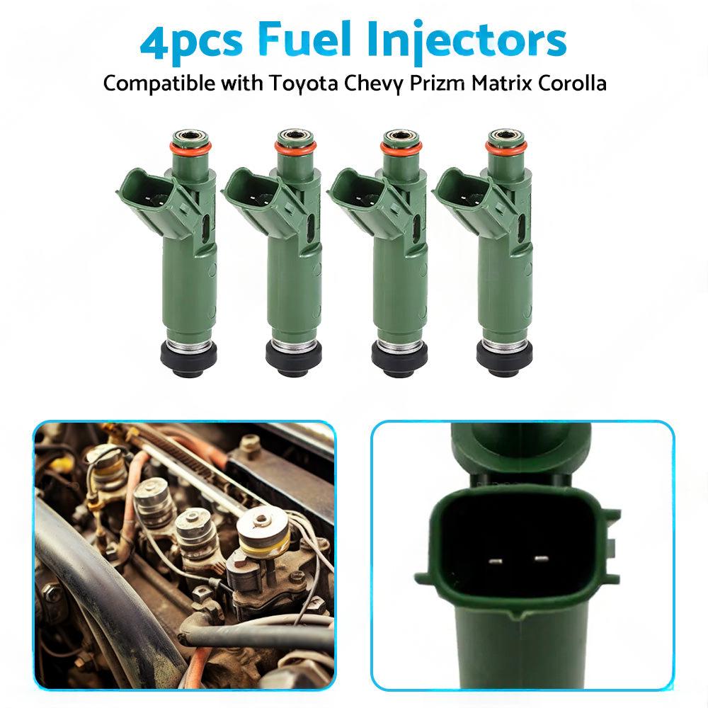 4PCS Fuel Injector Suitable For Toyota Chevy Prizm Matrix Corolla 23250-22040.