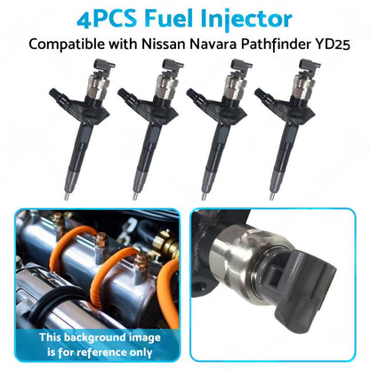 4PCS Diesel Fuel Injector Suitable for Nissan Navara Pathfinder YD25 095000-6250.