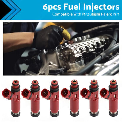 6PCS Fuel Injectors Suitable For Mitsubishi Pajero NM 6G74 3. 5 V6 00-04 MD357267.