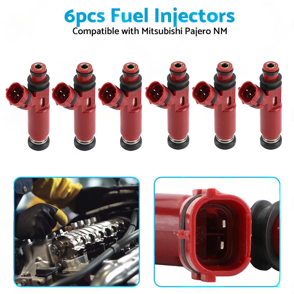 6PCS Fuel Injectors Suitable For Mitsubishi Pajero NM 6G74 3. 5 V6 00-04 MD357267.