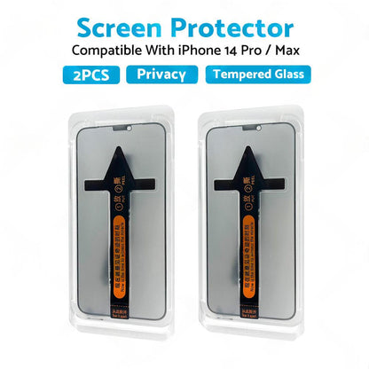 2PCS Screen Protector Privacy Tempered Glass Suitable For iPhone 14 Pro/ Max.