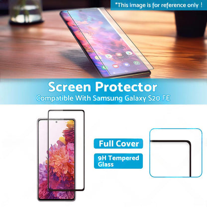 9H Tempered Glass Screen Protector Full Cover Suitable For Samsung Galaxy S20 FE.