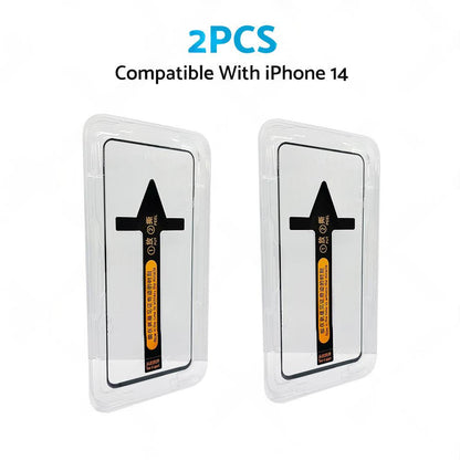 2PCS Tempered Glass Screen Protector Suitable For iPhone 14/ Pro/ Max/ Plus.