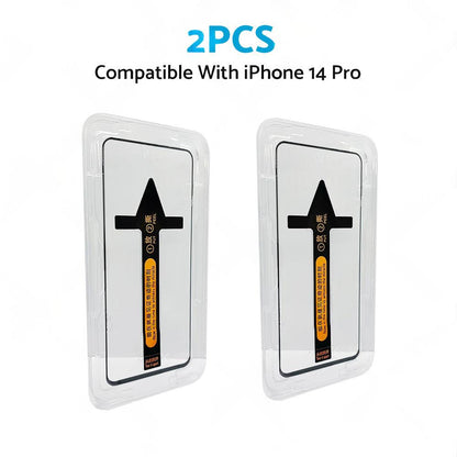 2PCS Tempered Glass Screen Protector Suitable For iPhone 14/ Pro/ Max/ Plus.