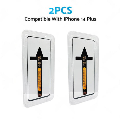 2PCS Tempered Glass Screen Protector Suitable For iPhone 14/ Pro/ Max/ Plus.