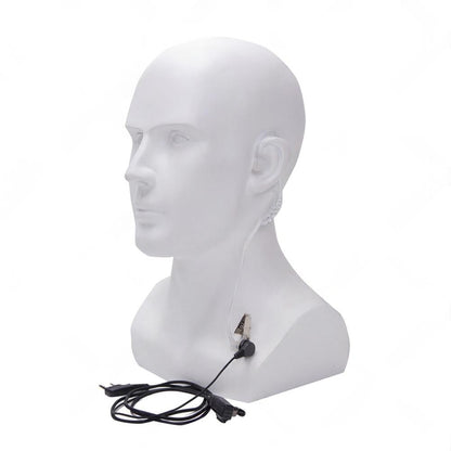 2PCS Covert Acoustic Tube Earpiece Headset Mic Suitable for Baofeng Kenwood.