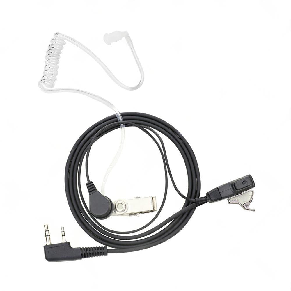2PCS Covert Acoustic Tube Earpiece Headset Mic Suitable for Baofeng Kenwood.