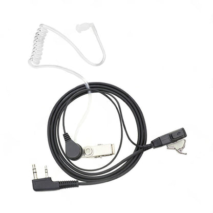 2PCS Covert Acoustic Tube Earpiece Headset Mic Suitable for Baofeng Kenwood.