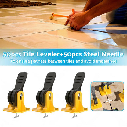 50PCS Tile Levelling Spacer Tiling Tool Leveling System Clips Floor Wall Wrench.