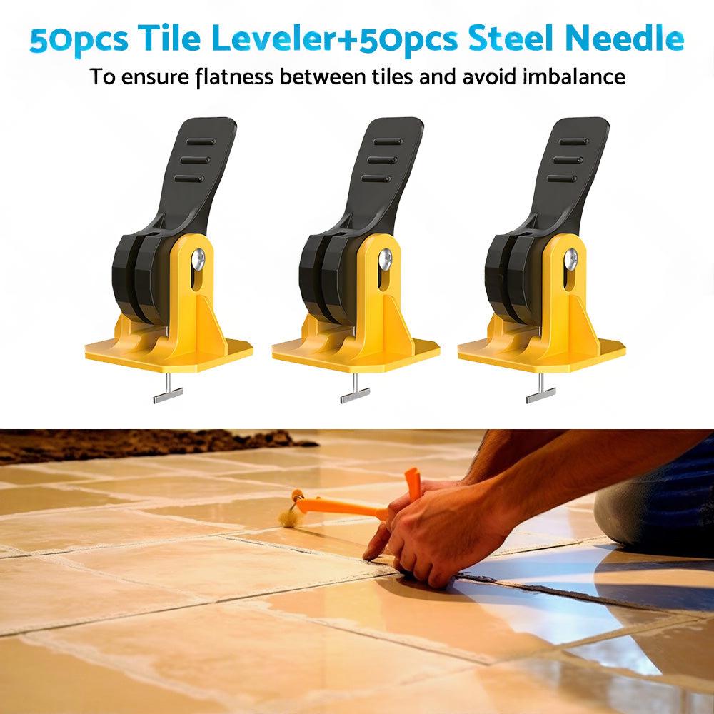 50PCS Tile Levelling Spacer Tiling Tool Leveling System Clips Floor Wall Wrench.