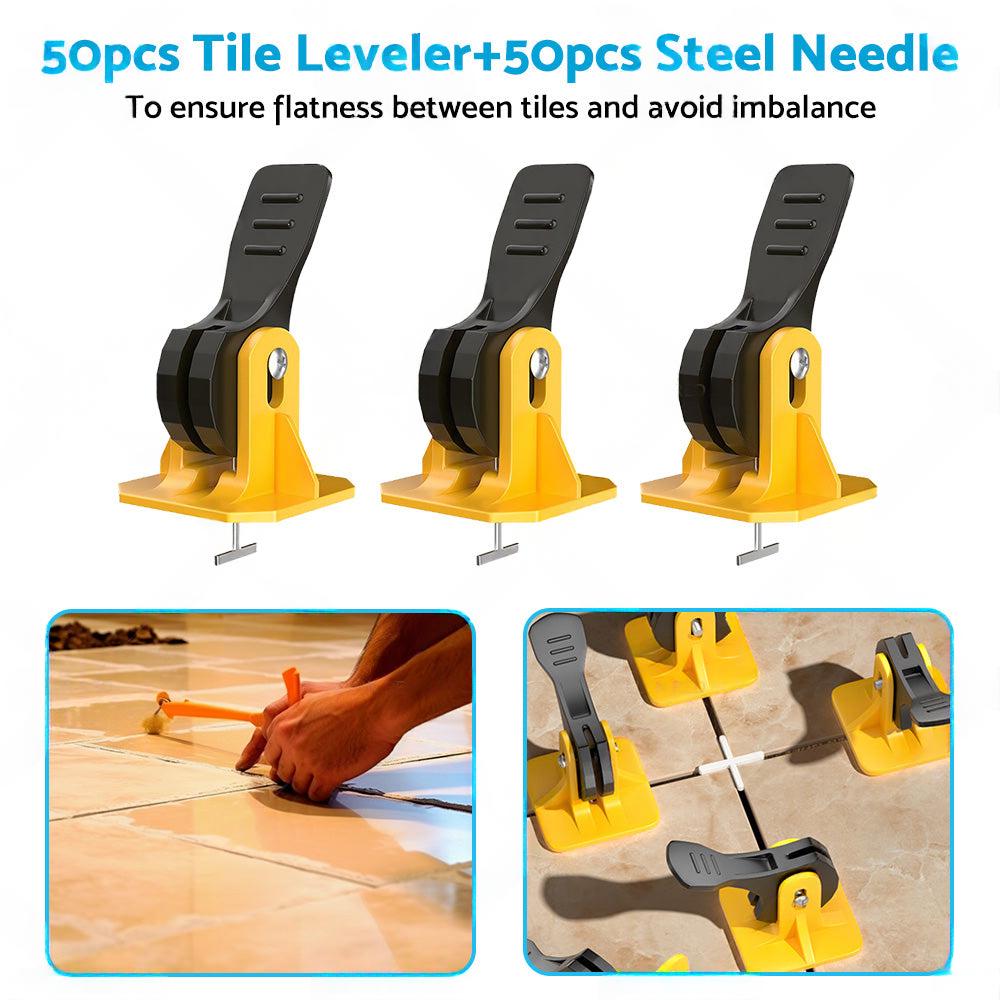 50PCS Tile Levelling Spacer Tiling Tool Leveling System Clips Floor Wall Wrench.