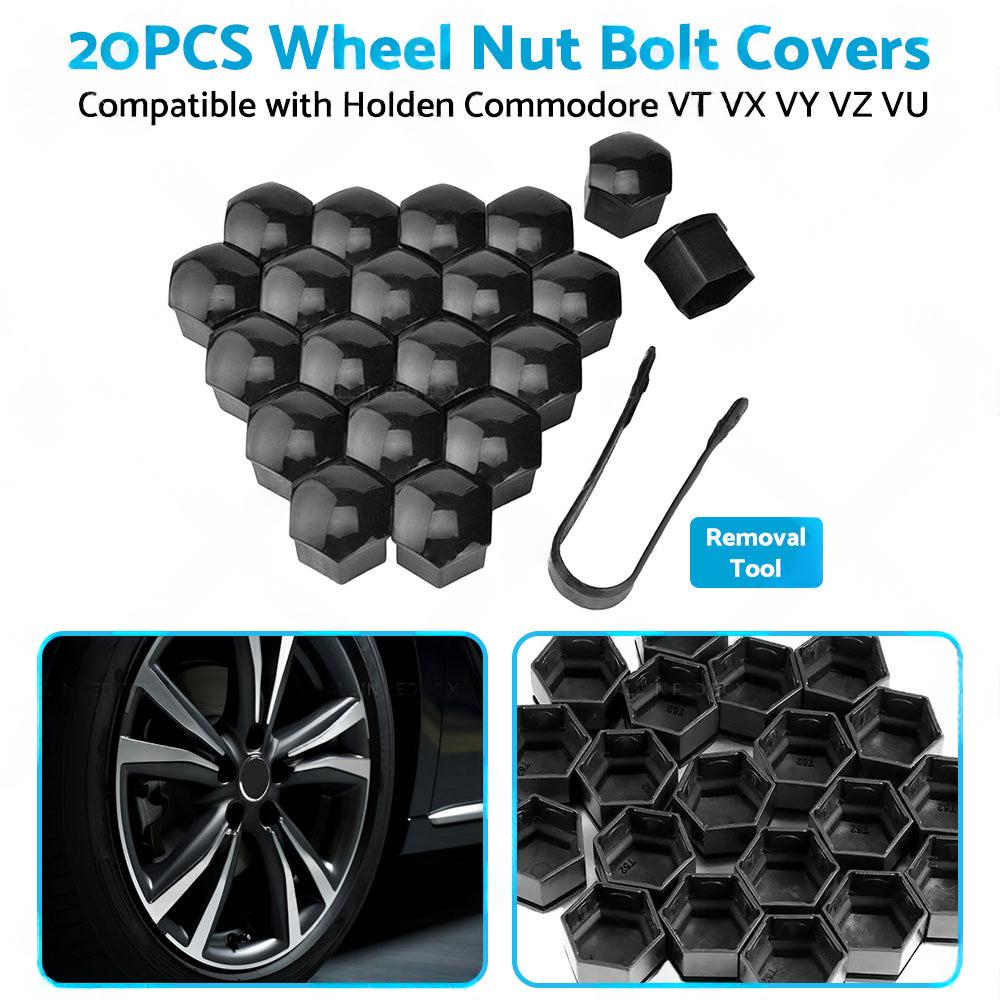 20PCS 19mm Wheel Nut Lug Bolt Covers Caps Suitable for Holden Commodore VB to VZ.