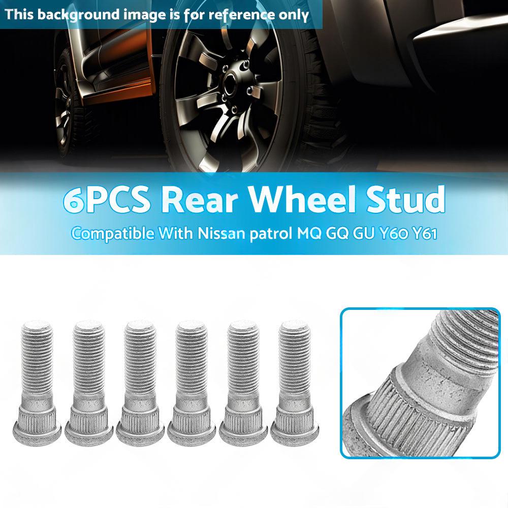 6PCS Rear Wheel Stud Suitable For Nissan patrol MQ GQ GU Y60 Y61.