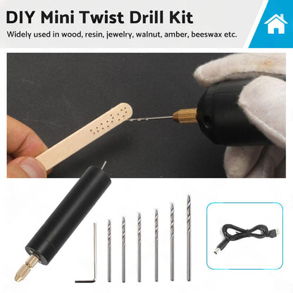 Mini Electric Hand Drill USB Hole Punch DIY Small Jewelry Portable Grinding Tool.
