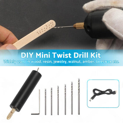 Mini Electric Hand Drill USB Hole Punch DIY Small Jewelry Portable Grinding Tool.