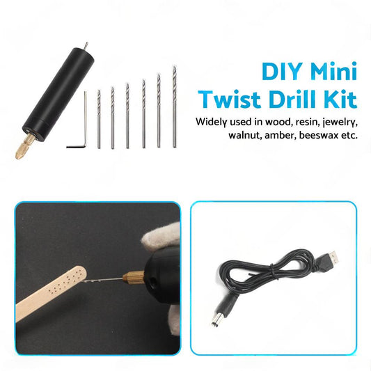 Mini Electric Hand Drill USB Hole Punch DIY Small Jewelry Portable Grinding Tool.