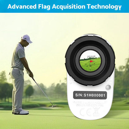 600M Laser Golf Range Finder with Slope Compensation Flagpole Lock.
