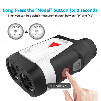 Mileseey 600M Golf Laser Range Finder with Slope On Off Flagpole Lock Vibration.