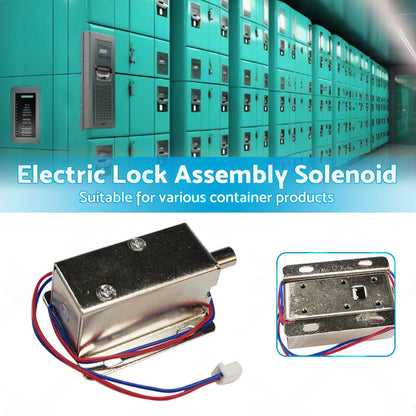 Round Electronic Solenoid Latch Lock 12V 0. 6A Electric Release Assembly Catch.