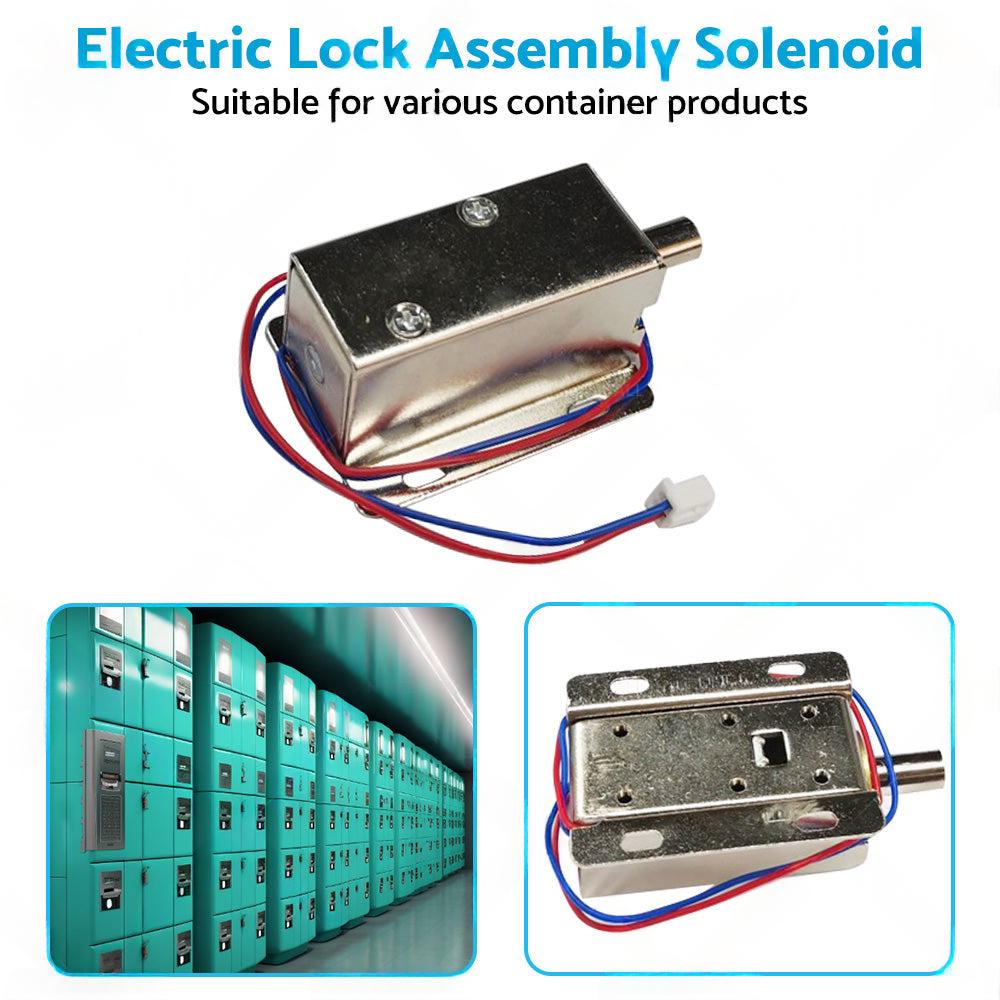Round Electronic Solenoid Latch Lock 12V 0. 6A Electric Release Assembly Catch.