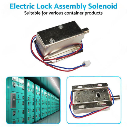 Round Electronic Solenoid Latch Lock 12V 0. 6A Electric Release Assembly Catch.