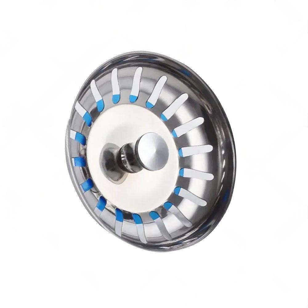2PCS Kitchen Sink Strainer Plug Waste Drain Stopper Filter Stainless Steel.