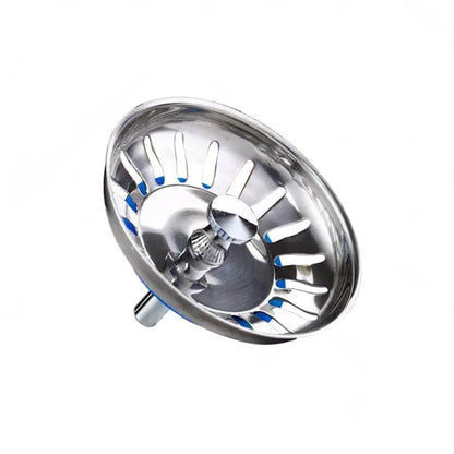 2PCS Kitchen Sink Strainer Plug Waste Drain Stopper Filter Stainless Steel.