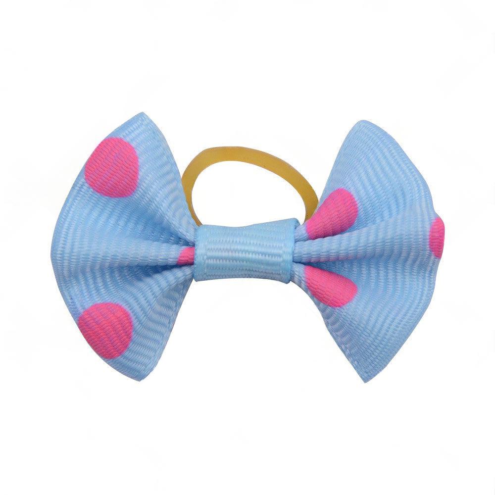 Up To 100PCS Pet Small Dog Hair Bows Rubber Bands Puppy Cat Grooming Accessory.