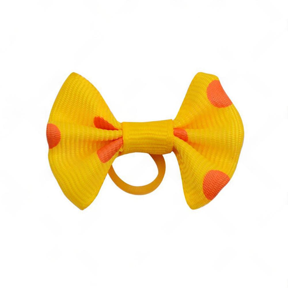 Up To 100PCS Pet Small Dog Hair Bows Rubber Bands Puppy Cat Grooming Accessory.
