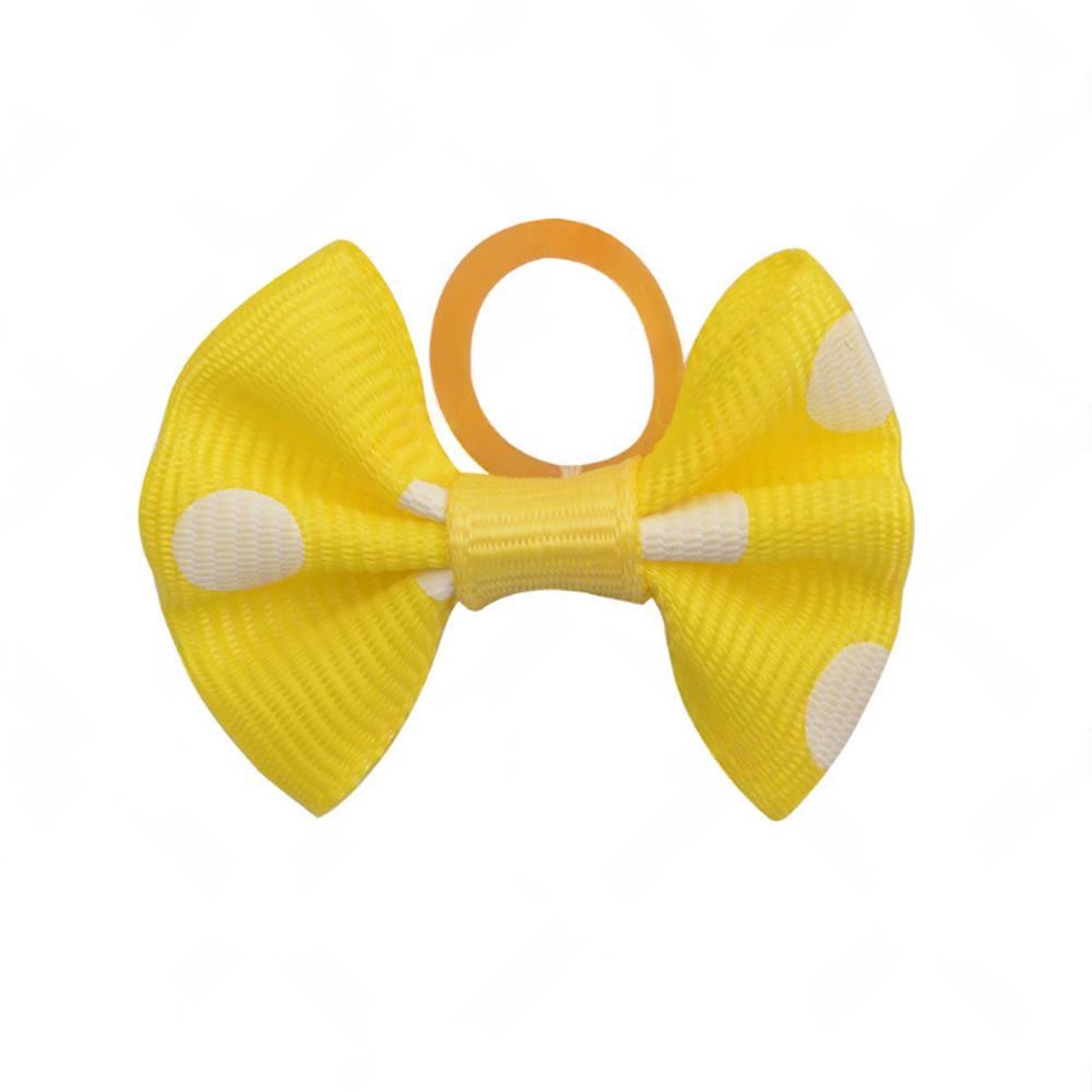 Up To 100PCS Pet Small Dog Hair Bows Rubber Bands Puppy Cat Grooming Accessory.