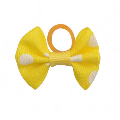 Up To 100PCS Pet Small Dog Hair Bows Rubber Bands Puppy Cat Grooming Accessory.