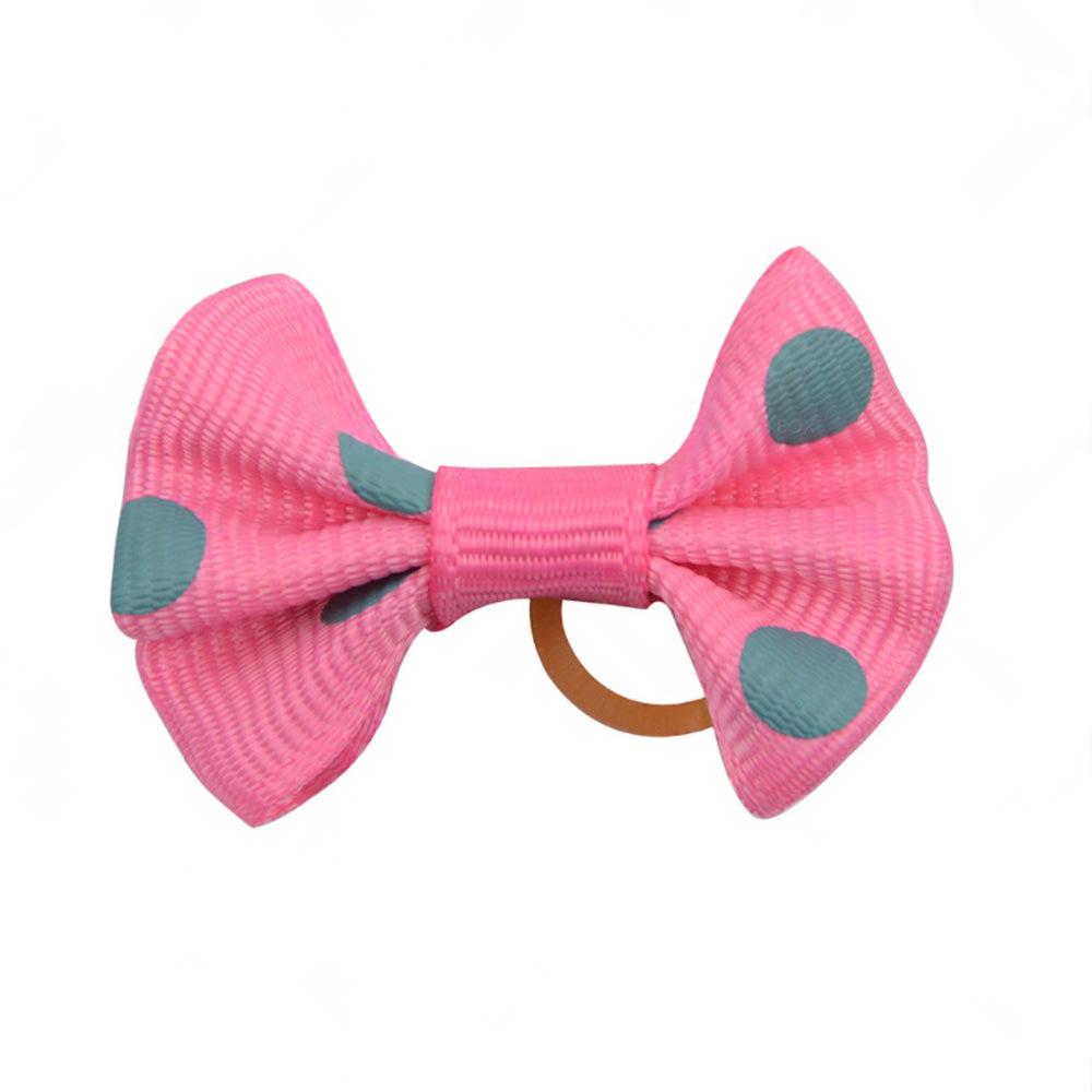 Up To 100PCS Pet Small Dog Hair Bows Rubber Bands Puppy Cat Grooming Accessory.