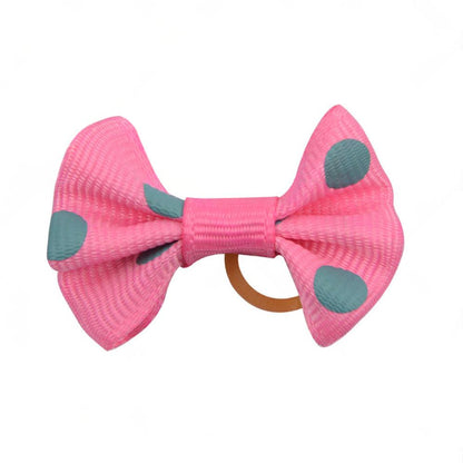 Up To 100PCS Pet Small Dog Hair Bows Rubber Bands Puppy Cat Grooming Accessory.