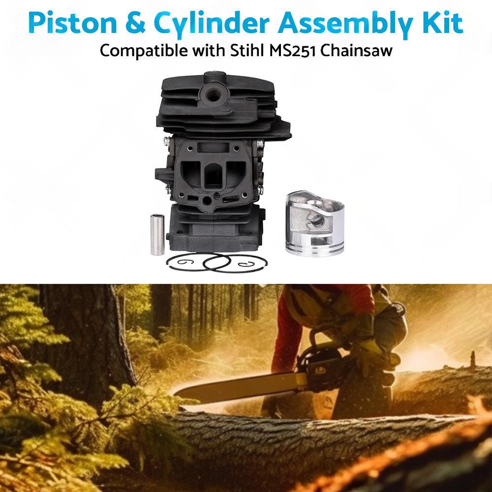 Piston  and  Cylinder Kit 44mm 1143 020 1207 Suitable For Stihl MS251 Chainsaw.