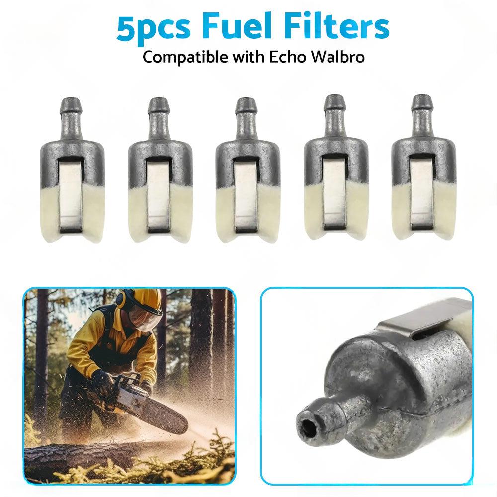 5PCS Fuel Filter Suitable for Homelite Echo Husqvarna Stihl Pouland Chainsaw.