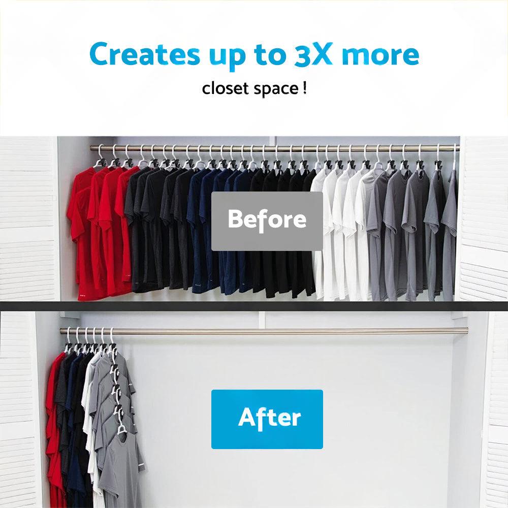 30PCS Closet Clothes Hanger Connector Hook Closet Space Organizer Space Saving.