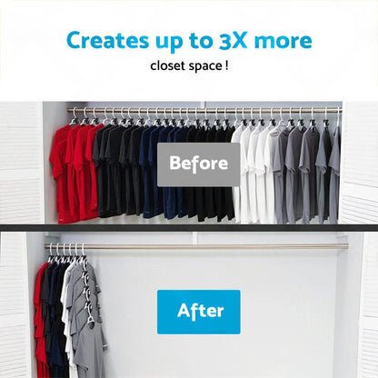 30PCS Closet Clothes Hanger Connector Hook Closet Space Organizer Space Saving.