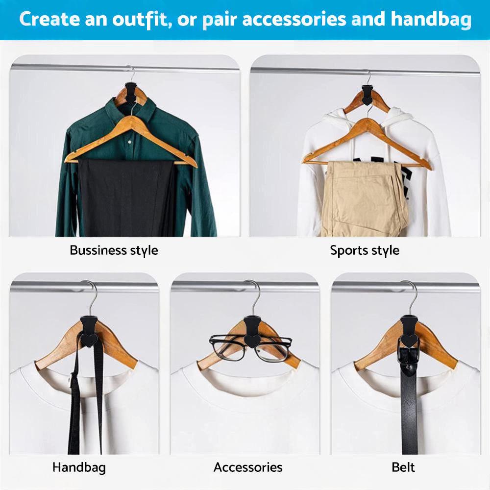30PCS Closet Clothes Hanger Connector Hook Closet Space Organizer Space Saving.