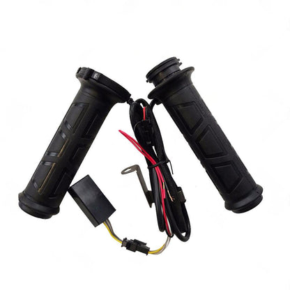 12v Motorcycle Heated Hand Rubber Grips 22mm 7 8'' Handlebar Grip Adjustable Hot.