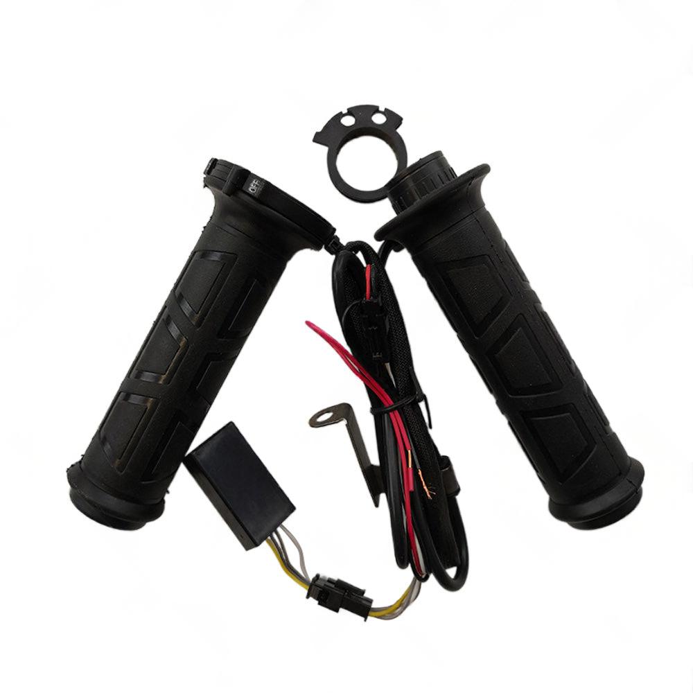 12v Motorcycle Heated Hand Rubber Grips 22mm 7 8'' Handlebar Grip Adjustable Hot.