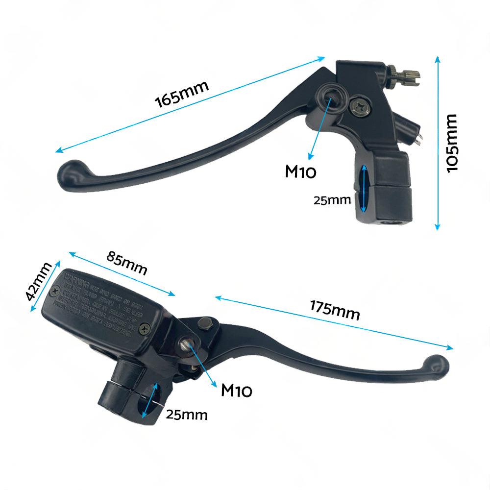Pair 1inch 25mm Motorcycle Hydraulic Brake Clutch Master Cylinder Lever Left Right.