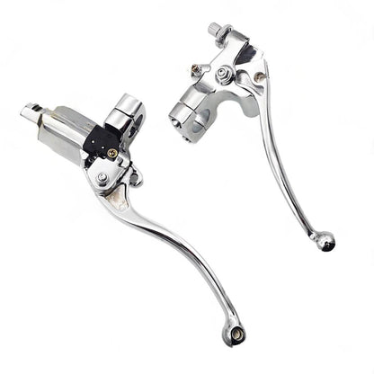 1inch Chrome Motorcycle Handlebar Hydraulic Brake Master Cylinder  and  Clutch Lever.