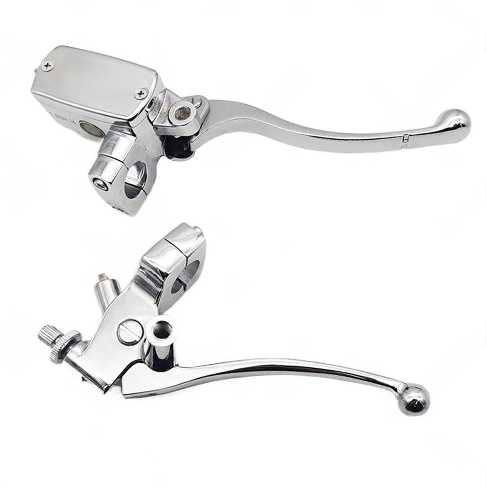 1inch Chrome Motorcycle Handlebar Hydraulic Brake Master Cylinder  and  Clutch Lever.